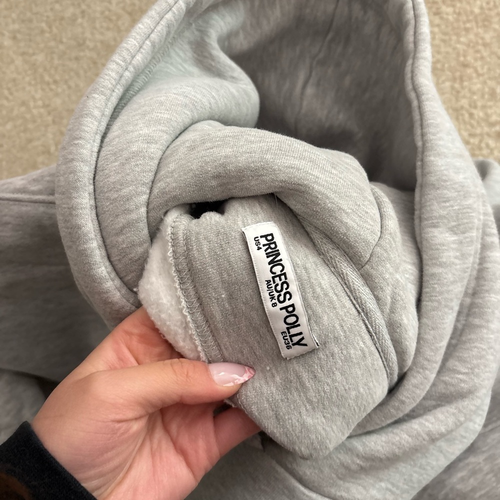 Princess Polly Heather Gray Pullover Hoodie - Picture 6 of 6